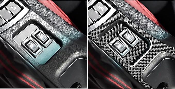 Real Carbon Fiber Trim for Subaru Accessories | for BRZ 2016 2017 2018 2019 2020 Central Armrest Center Control Panel Interior Thick Overlay Decal - B