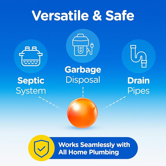COMPAC HOME Plink Garbage Disposal Cleaner and Deodorizer, Air Fresheners for Garbage Disposal, Orange Scent, Home Cleaning Products for Kitchen Sink and Clogged Drains, Pack of 2-40 Count Total