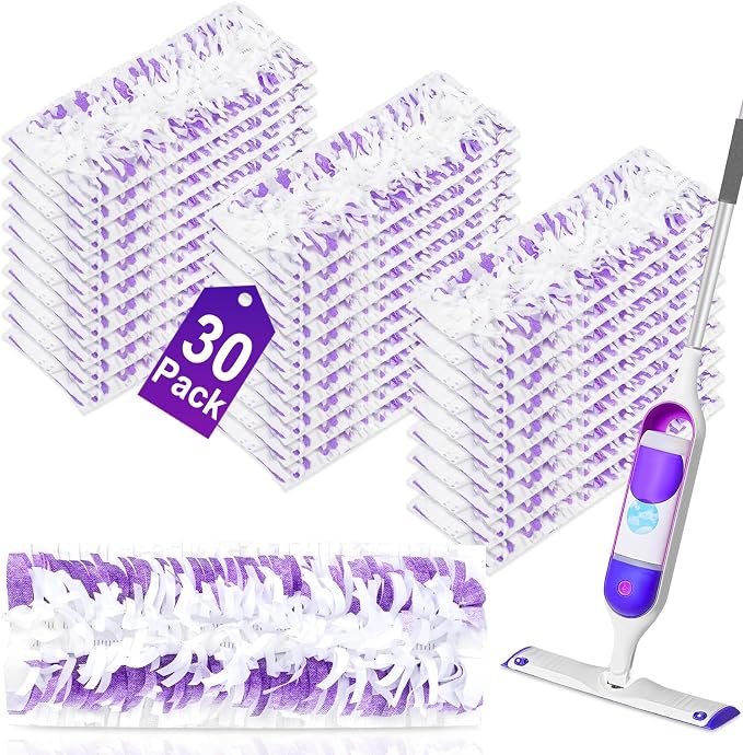 Cafonil 30 Pack Disposable Power Mop Pads for Swiffer Power Mop Pads | Compatible with Swiffer Power Mop Refills Thickened Multi-Surface Replacement for Swiffer Wet Pads Refill on Finished Floors