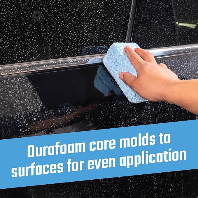 Chemical Guys, Premium Microfiber Applicator Pads, Soft Foam Core, 2 Pack | Ultra-soft foam-core pads apply sealants, dressings and interior products evenly, reusable and machine washable