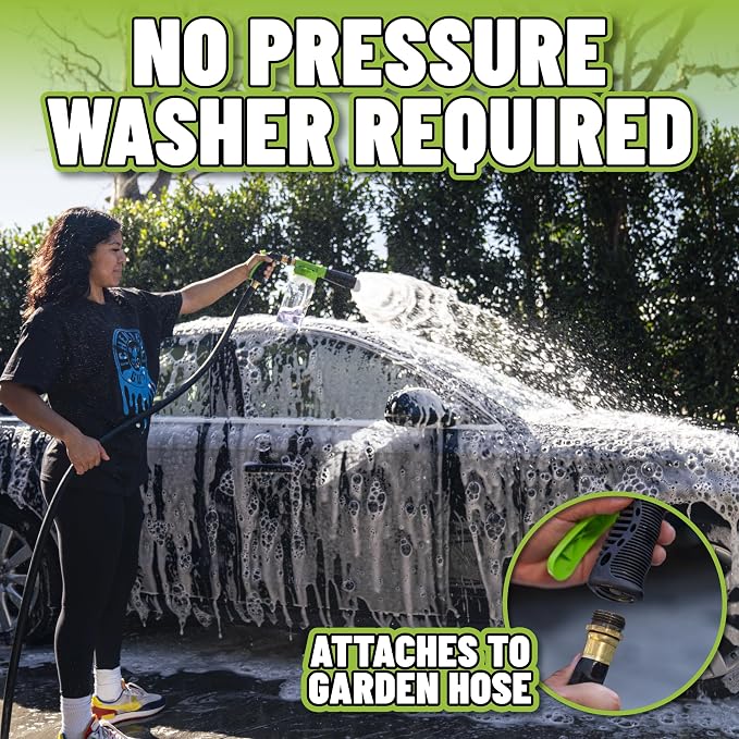 Chemical Guys TORQ Foam Blaster 6 - Foam Cannon Garden Hose Attachment,Easy to Use,Sprays Thick Suds for Safe Washing Trucks,SUVs,Motorcycles,RVs,and Other Vehicles,(Pack of 6)