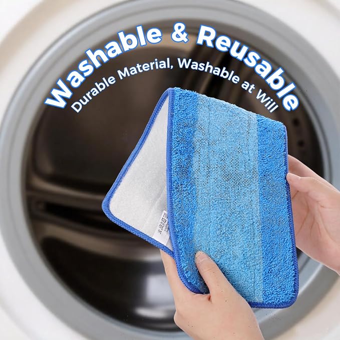20-Pack 18 Inch Microfiber Mop Pads Compatible with Bona, Washable Reusable | Machine Washable, Reusable, Double-Sided Microfiber, Traps Dirt, For Wood, Tile, Laminate, Vinyl And Stone Floors