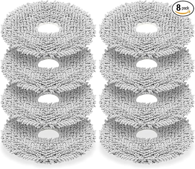 8 Pack Mop Pads for iRobot Roomba 505X Combo, Plus 405/505/507/4020 Combo | Reusable & Washable Microfiber Mop Cloth Refill, Robot Vacuum Cleaner Replacement Part