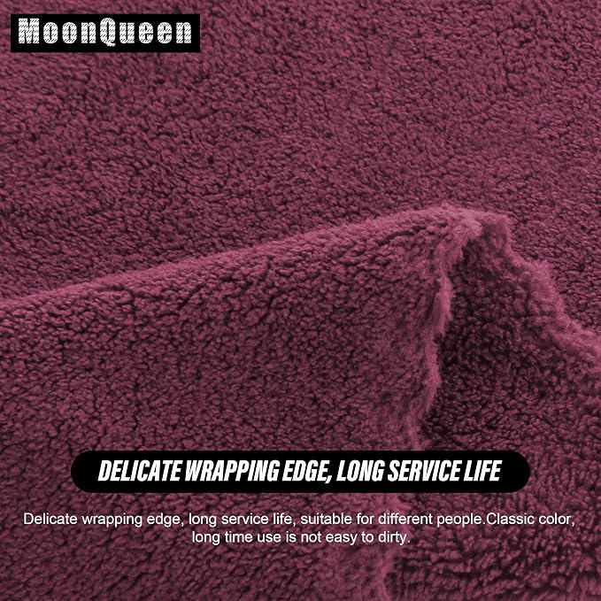 MOONQUEEN Ultra Soft Premium Washcloths Set - 12 x 12 inches - 24 Pack - Quick Drying - Highly Absorbent Coral Velvet Bathroom Wash Clothes - Use as Bath, Spa, Facial, Fingertip Towel (Burgundy)
