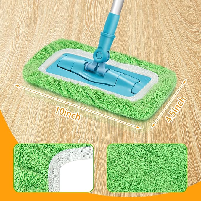 Unoutur Reusable Dry Sweeping Cloths Microfiber Wet Mop Pads Compatible with Swiffer Sweeper Mop Replacement Sweeping Mopping pad Refills for Hardwood Surface Floor Cleaning (16PCS)