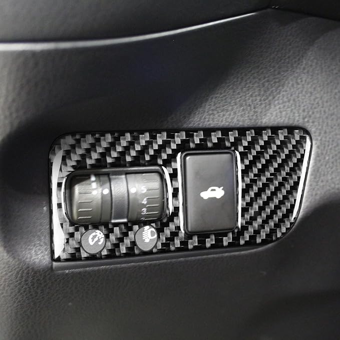 Real Carbon Fiber Trim for Subaru Accessories | for BRZ 2016 2017 2018 2019 2020 Headlight Switch Head Lamp Control Button Cover Interior Thick Overlay Decal - B