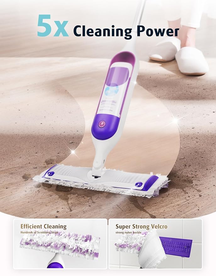AIR U+ 24 Pack Disposable Power Mop Pads Refills for Swiffer Power Mop | Unscented 14-Layer Thickened, Wet and Dry Use, Multi-Surface Replacement Mopping Refills Pads for Floor Surface Cleaning