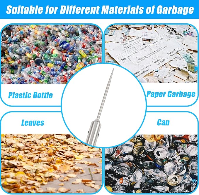 Trash Picker Upper Grabber Extra Long,62 Inch Trash Pickup Tool Heavy Duty Stainless Steels Tip Lightweight Reinforcement Debris Nabber Litter Picker Grabber Durability Sponge Handle