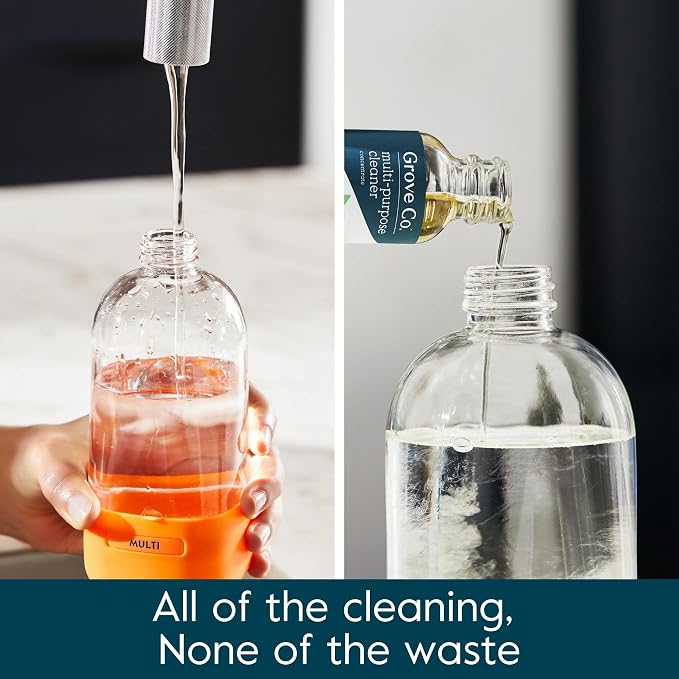Grove Co. Multi-Purpose Cleaner Refills, 6 x 1fl oz, Variety Pack | 6 refills; Plant-based; No plastic waste; Ammonia & chlorine free; No Harsh Chemicals