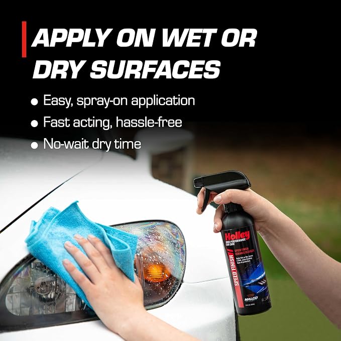 Holley Speed Finish - Ceramic Detailing Spray - High-Performance Car Care, Fast Acting, Quick Drying - Spray on Any Vehicle Surface to Repel Water and Protect Paint - 16 oz. (2 Pack)