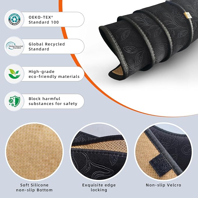 Dashboard Cover Dash Mat Fit for 2018-2012 Fo-rd Focus (Not Fit ST or RS Models),Car Dash Board Mat Anti-Glare Carpet,Non-Slip Pad Sunshield Protector (Flannel)