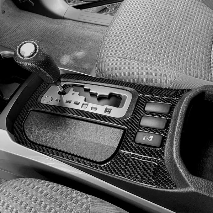Gear Shifter Stickers Fit for Toyota 4Runner(N210) 2003-2009 | for SR5/Sport Edition/Limited | Real Carbon Fiber | Accessories | Center Console Gear Shifter Panel Trim | Anti-scratch