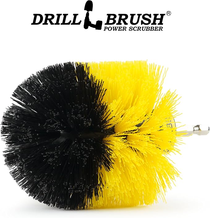 Bath Mat - Bathtub - Sink - Toilet - Bidet - Flooring - Grout Cleaner | Drill Brush - The Original Drillbrush Power Scrubber - Bathroom Accessories - Shower Cleaner - Scrub Brush - Shower Curtain