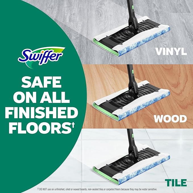 Swiffer Heavy Duty Mop Wet Multi-Surface Cloth Refills for Floor Mopping and Cleaning, Pet with Febreze Odor Defense, 32 count
