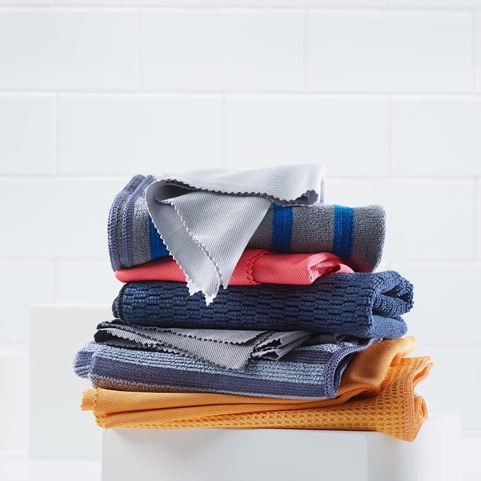 E-Cloth Microfiber Window Cleaning Cloth Kit - Glass Cleaning Cloth for Windows, Mirrors, Cars, Lenses, Eyeglasses, & More, Streak Free Clean, Machine Washable Reusable Towel - Alaskan Blue | Chemical-Free Cleaning - Reusable & Machine Washable Towel, ...