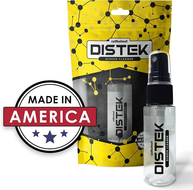 cellhelmet DISTEK Screen and Phone Cleaner Kit Universal for iPhone, Galaxy, iPad, Eyeglasses, Optics, LCD, TV (30mL)