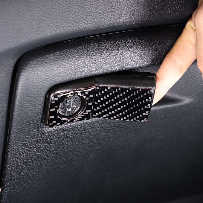 Car Glove Box Trim Cover for Honda Pilot 2016-2022/Ridgeline 2017-2023/Passport 2019-2023, Co-Pilot Storage Organizer Glove Box Switch Trim Sticker, Carbon Fiber (Passenger Glove Box Switch Sticker)