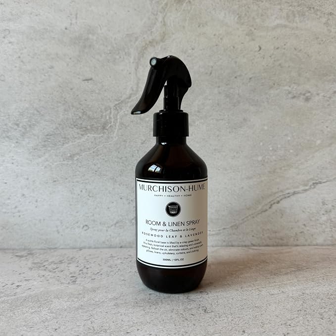 Murchison-Hume Luxury Room & Linen Spray – Rosewood Leaf & Lavender | Eco-Conscious, Plant-Based Fabric Mist & Air Freshener | Long-Lasting Scent, 10 fl oz