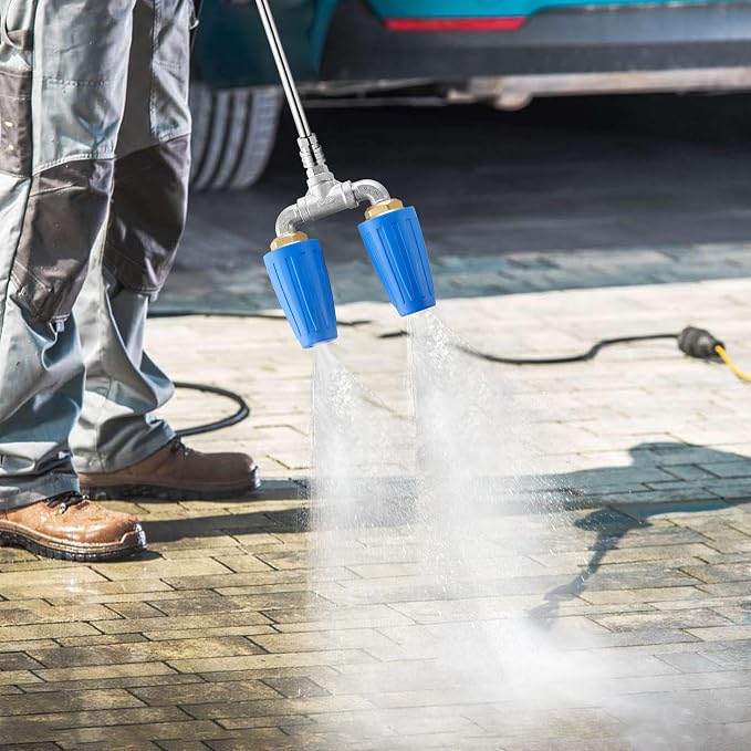 Dual Turbo Nozzle Pressure Washer, 4000 PSI, 1/4" Quick Connect | Twin 360° Rotating Jets for Concrete, Patios and Hard Surfaces, 4-6 GPM, 2.0 Orifice