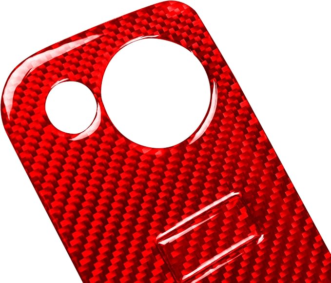 Red Real Carbon Fiber Trim for Ford Mustang Accessories | for GT Shelby 2005 2006 2007 2008 2009 Roof Reading Lamp Light Interior Thick Overlay Decal 2PCs