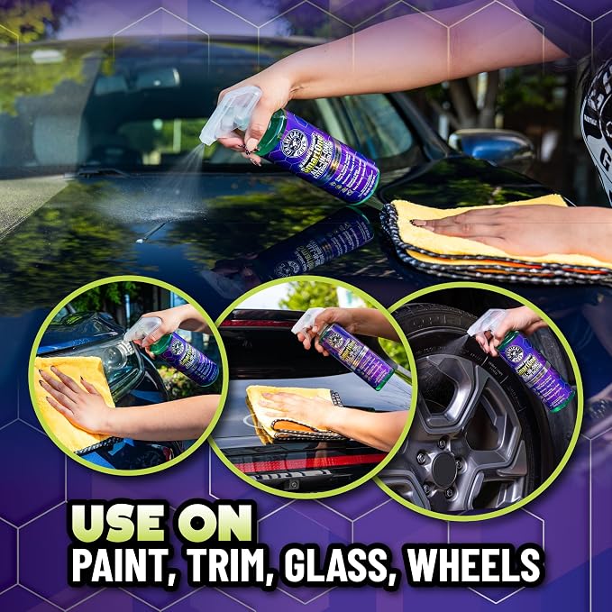 Chemical Guys, Raging Rhino All-in-One Exterior Spray Kit, Gallon, 6-Piece | Waterless wash, quick detailer and spray wax in one, cleans and shines with a slick gloss, dilution bottles and three towels