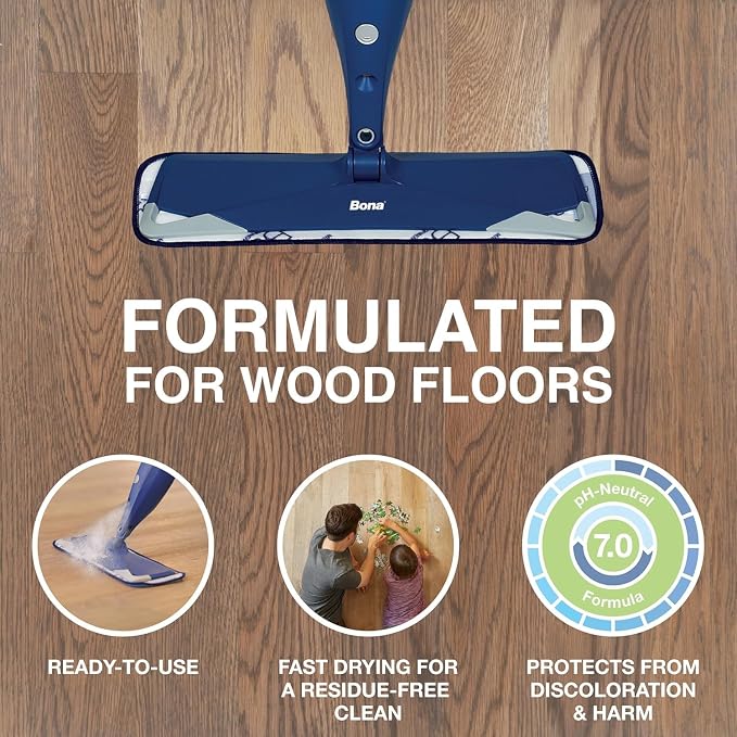 Bona Hardwood Floor Cleaner Refill - 96 fl oz - Lavender Thyme Scent | Residue-Free Floor Cleaning Solution Spray Mop and Spray Bottle Refill - For Wood Floors