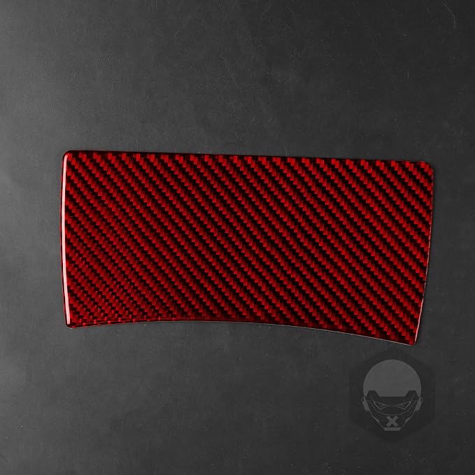 Red Real Carbon Fiber Trim for Nissan Rogue Accessories | for 2014-2020 / Rogue Sport 2017-2022 Front Roof Reading Light Panel Sticker Interior Thick Overlay Decal