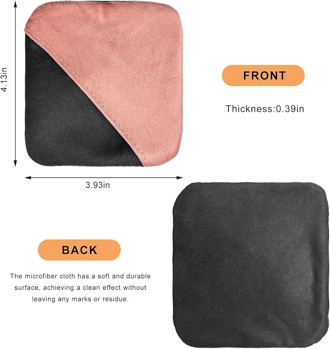 2 PCS Car Screen Cleaner, Square Microfiber Cloth Non-Scratch Auto Touchscreen Cleaning Wipes, Foldable Touch Screen Pad Universal Cleaning Tool for Vehicle Dashboard Display