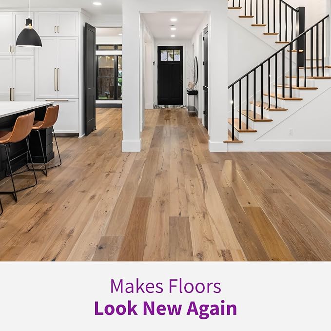 Rejuvenate Professional Wood Floor Restorer Fills Scratches, Shines And Protects Wood Flooring For A High Gloss Shine, 32 Ounces | 1-Coat Application Fills Scratches, Shines & Protects Hardwood Floors, Leaves A Glossy Finish, Safe For Pets & Kids