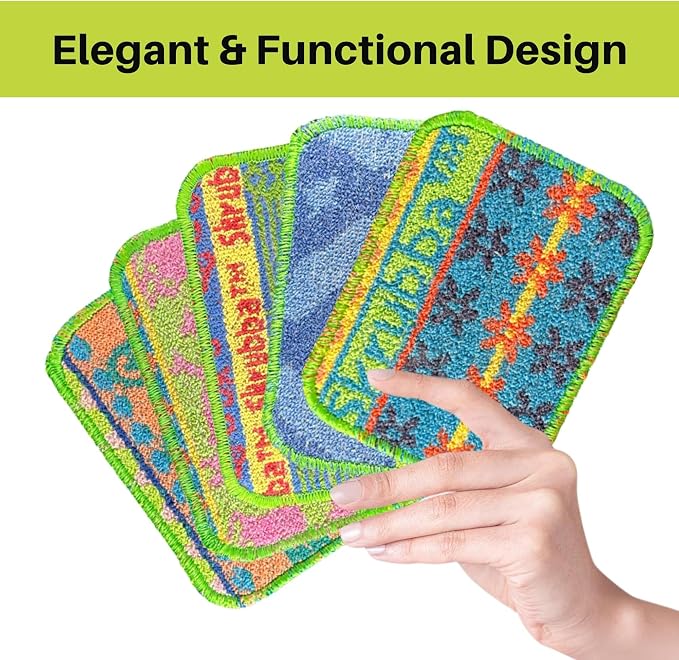 Wet-it! Skrubba 6-Pack Reusable Dish Scrubbers – Non-Scratch Scouring Pads for Kitchen & Household – Eco-Friendly, Dishwasher Safe Scrub Sponges for Dishes, Pots & Pans (Vogue)
