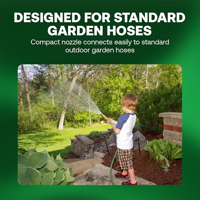 Rain Bird HENZLB5ADJ 5-Inch Lead-Free Brass Twist Adjustable Water Hose End Nozzle - High Pressure Garden Hose Sprayer with Adjustable Stream Pattern, 3/4 in GHT Connection for Outdoor Cleaning