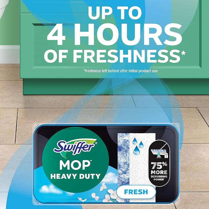 Swiffer Mop & Go Deluxe 2-in-1 Multi-Surface Kit for Floor Cleaning | Includes 1 Sweeper Device (Collapsible). 5 Heavy Duty Dry Sweeping Cloths. 6 Heavy Duty Wet Mopping Cloths. Easy to Store