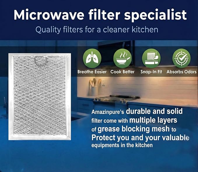 AP 4X microwave filter 7.64” x 5.12” for LG 5230W1A012C GE WB06X10309