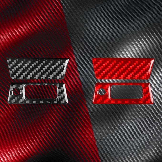 Real Carbon Fiber Trim for Honda Accord Accessories | for 2003 2004 2005 2006 2007，Reading Light Button Panel Cover，Thick Overlay Sticker Decal，Type-A