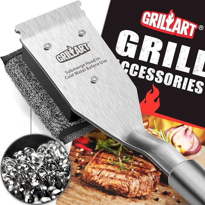 GRILLART Grill Brush Brsitle Free 1PCS Replacement Head