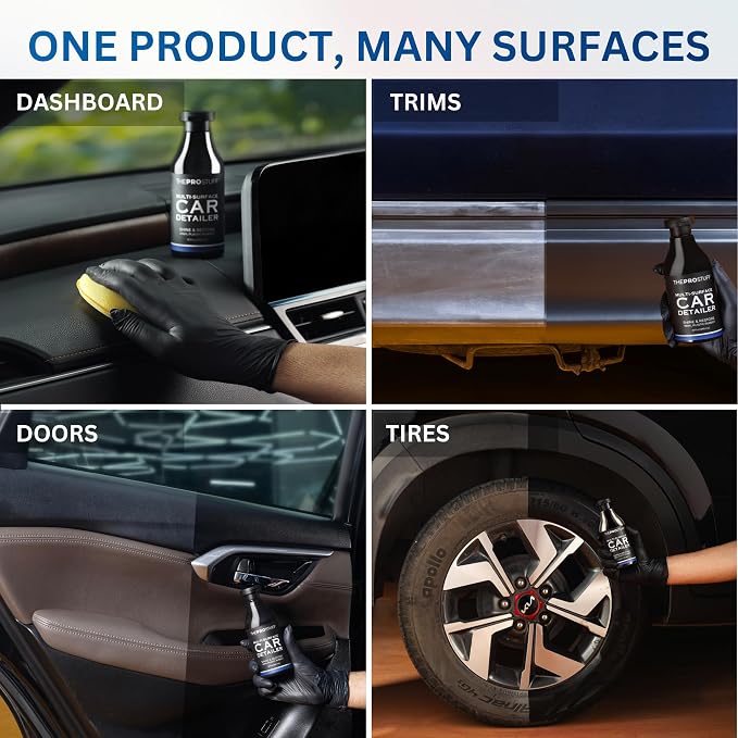 The Pro Stuff® Black Plastic Restorer & Multi-Surface Car Detailer - Back to Black Trim Restorer for Interior & Exterior, No Residue
