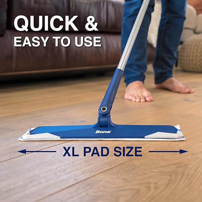 Bona Hardwood Floor Disposable Wet Cleaning Pads - 12 cleaning pads per pack - unscented - Use with Bona Mops - Residue-Free Floor Cleaning Solution for Wood Floors