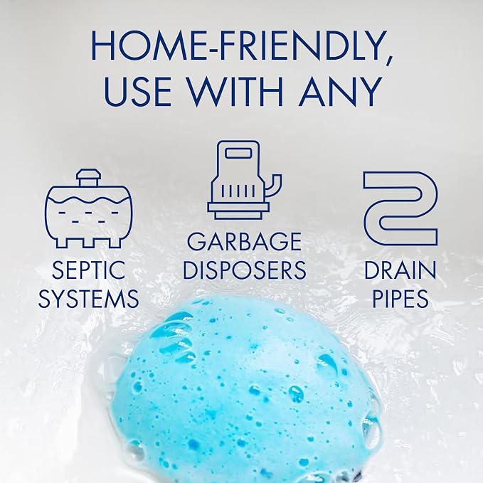 Glisten Garbage Disposer Cleaner and Freshener with Foaming Action, Helps Remove Buildup in Drains, Lemon Scent, Made in the USA, 16 Packets (Packaging May Vary)