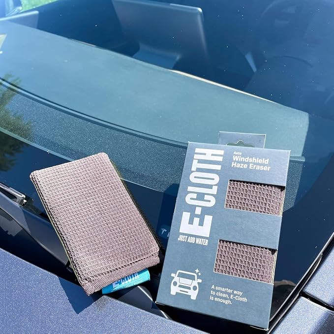 E-Cloth Car Windshield Haze Eraser Sponge, Anti Fog Sponge - 1 Pack | Interior Windshield & Car Window Cleaner Tool, Keeps Mirrors Clean, No Sprays Needed, Cleaning Supplies, Streak Free Finish