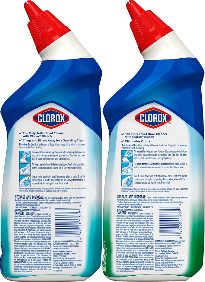 Clorox Toilet Bowl Cleaner with Bleach Variety Pack - 24 Ounces - Pack of 4 (Package May Vary)