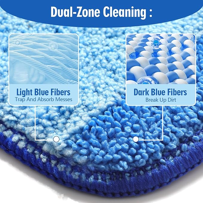 8 Pack Microfiber Cleaning Pads Compatible with Bona Mops, Safe for Hardwood and Hard-Surface Floors, Washable, Reusable