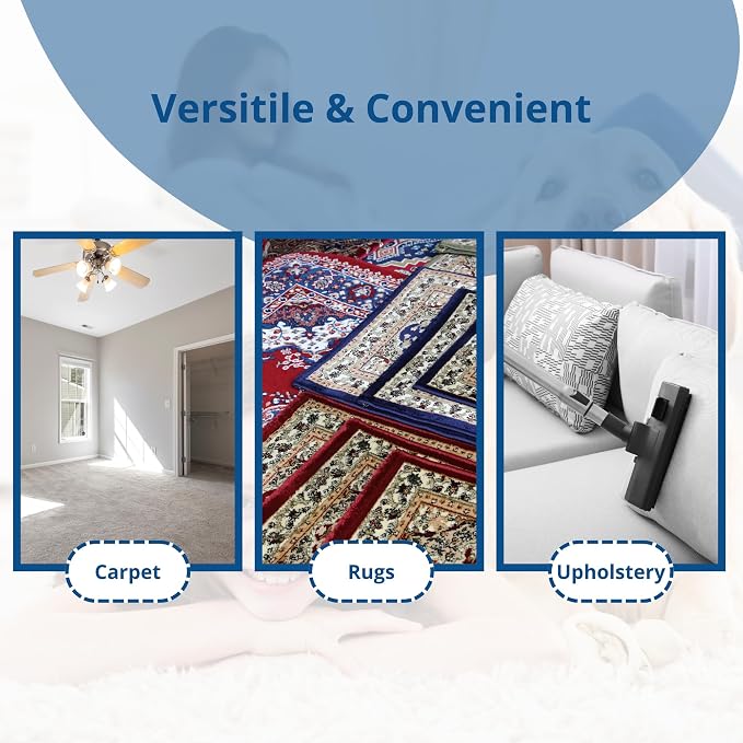 SaniClean Dry Carpet & Rug Cleaning Powder – Deep Cleans, Spill Cleanup, Spot & Stain Remover, Pet Mess | Brush In, Vacuum Out | For Large Areas Or Spot Treatment | No Harsh Chemicals (2 Pound Bag)