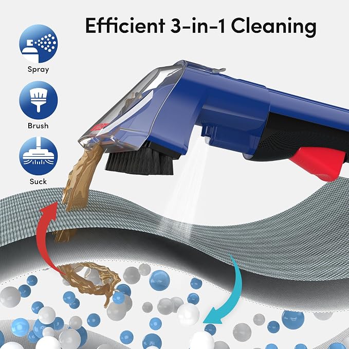 WECLEAN C5 Portable Carpet & Upholstery Spot Cleaner Machine,Deep Cleaning for Carpet,Car Couch, with Deep Cleaning Solution
