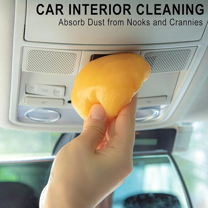 TICARVE 2pack Cleaning Gel for Car Putty Slime Car Accessories Cleaner Kit | Car Interior Cleaner Kits Auto Detail Putty Tools Detail Kit Keyboard Office Laptop Dust Remover Reusable Gift For Men Women