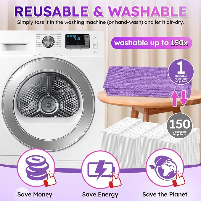 Microfiber Mop Pads for Swiffer PowerMop, Reusable Microfiber Pads Refills for 13 ''-15 '' Spray Mop, Washable Pad Replacements for Multi Surface Wet & Dry Floor Cleaning, 20 Pack