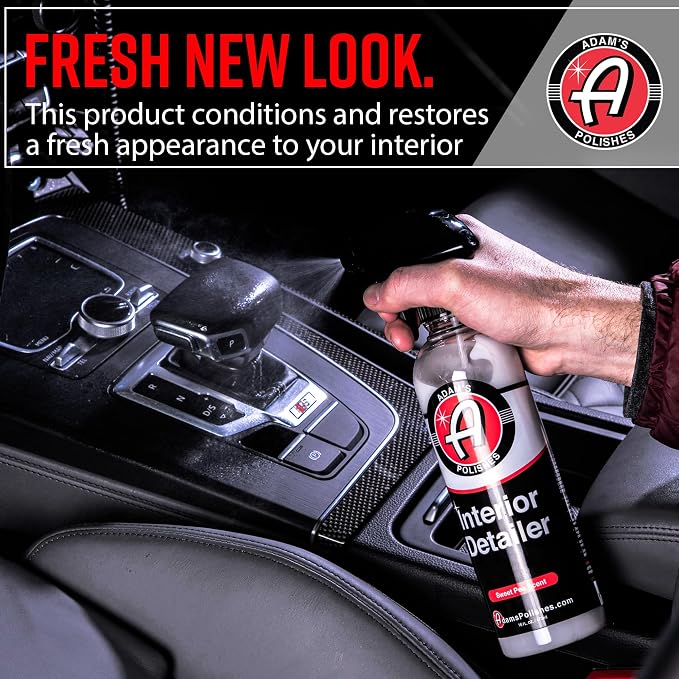Adam's Polishes Interior Detailer 16 fl. oz (Sweet Pea) - Total Car Interior Cleaner, Protectant & Dressing | All Purpose Cleaner & Leather Conditioner | Vinyl, Dashboard, Screen, Seat Cleaner & More