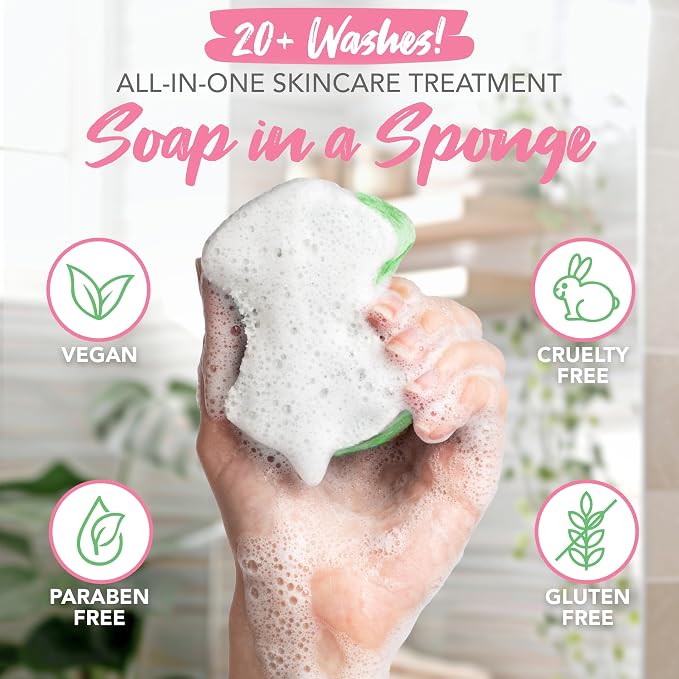 Spongables Pedi Scrub Foot Exfoliating 20+ Wash Sponge, Mint, 1 Count