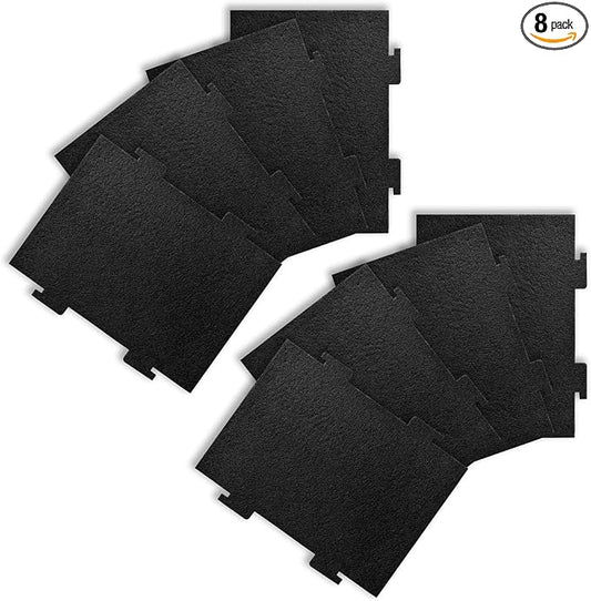 8 Pack Activated Charcoal Air Filters Compatible with Whirlpool Over-The-Range Microwaves, for Over The Range Microwave Hood Models YKMLS311, YWML55011, WML75011