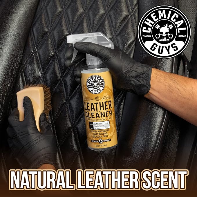 Chemical Guys, Colorless & Odorless Leather Cleaner for Interiors, 1 Gallon | For car seats, furniture, apparel, boots, pH balanced for natural, synthetic, faux and pleather, professional size