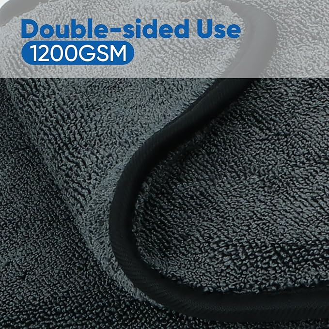 HOMEXCEL Car Drying Towel, 36"x 24" Microfiber Towels for Cars, Trucks, SUV | Professional Microfiber Drying Towels for Cars Detailing & Cleaning, with Twisted-Loop, 1200GSM for a Streak-Free Finish